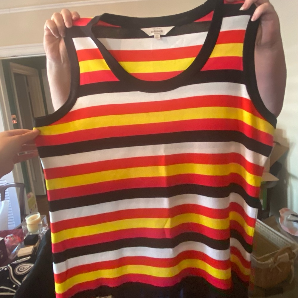 Misook 2XL Striped Tank